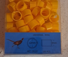 100 poultry leg rings 12mm