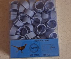 100 poultry leg rings 12mm